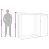 vidaXL Garden Firewood Shed Green 245x98x159 cm Galvanised Steel