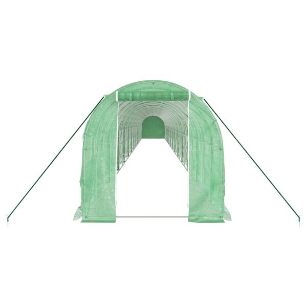 vidaXL Greenhouse with Steel Frame Green 48m&sup2; 24x2x2 m