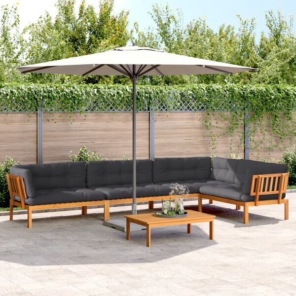 vidaXL 5 Piece Garden Pallet Sofa Set with Cushions Solid Wood Acacia