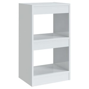 vidaXL Book Cabinet | High gloss white | Engineered wood | Compact