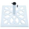 vidaXL Umbrella Base White 12 kg 49 cm Cast Iron