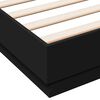 vidaXL Bed Frame with LED without Mattress Black 150x200 cm King Size