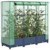 vidaXL Raised Bed with Greenhouse Cover Rattan Look 120x40x123 cm