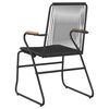 vidaXL Garden Chairs 4 pcs Black 58x59x85.5 cm PVC Rattan