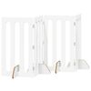 vidaXL Folding Pet Fence 4 pcs White 201 x 38 x 90 cm Engineered Wood