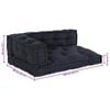 vidaXL Pallet Sofa Cushion 3 pcs Anthracite 120 x 80 x 38 cm Fabric