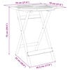 vidaXL Folding Garden Table Ø70x75 cm Solid Wood Acacia