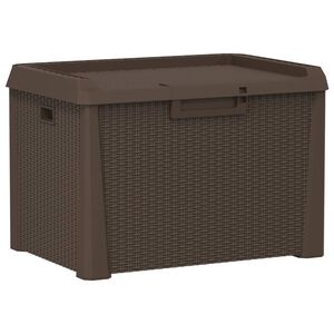 vidaXL Garden Storage Box Brown 125 L PP
