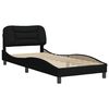 vidaXL Bed Frame without Mattress "Hvar" Black 90x190 cm Fabric