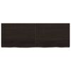 vidaXL Bathroom Countertop Dark Brown 140x50x(2-4) cm Treated Solid Wood