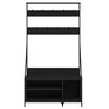 vidaXL Clothes Rack with Shoe Storage Black 100x41x184 cm