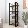 vidaXL 4-Tier Book Cabinet Sonoma Oak 60x30x140 cm Engineered Wood