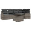 vidaXL Garden Sofa Set 6 pcs Grey Poly Rattan