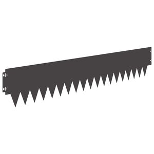 vidaXL Lawn Edging 10 pcs 103 x 20 cm Steel Black