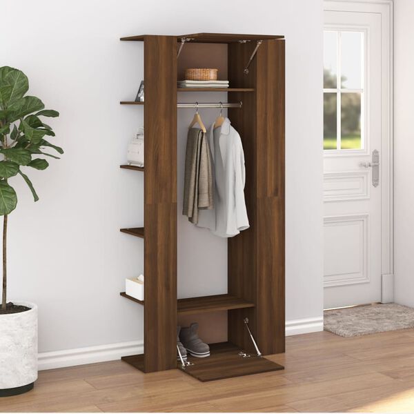 vidaXL Hallway Cabinets 2 pcs Brown Oak Engineered Wood