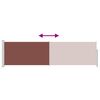 vidaXL Patio Retractable Side Awning 140x500 cm Brown