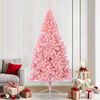 vidaXL Artificial Pre-lit Christmas Tree with 300 LEDs Pink 210 cm PVC