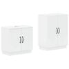vidaXL 2 Piece Bathroom Cabinet Set HOORN White Engineered Wood