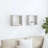 vidaXL Wall Cube Shelves 2 pcs Concrete Grey 30x15x30 cm
