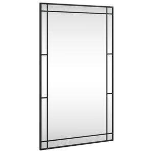 vidaXL Wall Mirror Black 60x100 cm Rectangle Iron