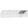 vidaXL Chicken Cage 4 pcs Silver 800 x 200 x 200 cm Steel and PE