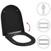 vidaXL Soft-close Toilet Seat with Quick-release Design Black