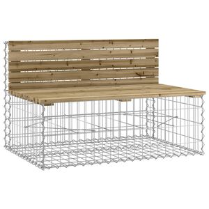 vidaXL Garden Bench Gabion Design 103x70x65 cm Impregnated Wood Pine