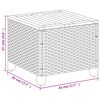 vidaXL Garden Table Grey 45x45x37 cm Poly Rattan Acacia Wood