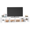 vidaXL TV Cabinet with LED Lights White 230x36.5x40 cm