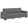 vidaXL 2 Piece Sofa Set with Cushions Dark Grey Fabric