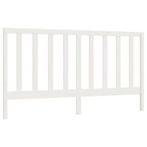 vidaXL Bed Headboard White 186x4x100 cm Solid Wood Pine