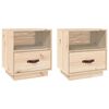 vidaXL Bedside Cabinets 2 pcs 40x34x45 cm Solid Wood Pine