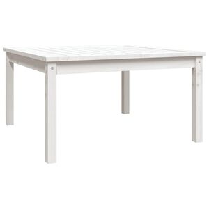 vidaXL Garden Table White 82,5x82,5x45 cm Solid Wood Pine
