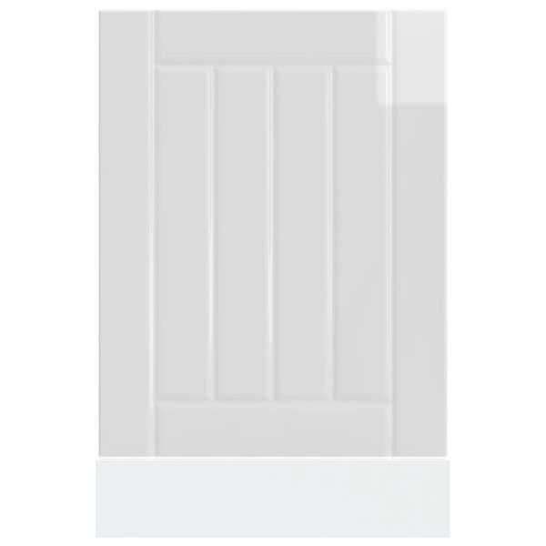 vidaXL Dishwasher Panel Lucca High Gloss White Engineered Wood