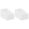 vidaXL LP Record Box 2 pcs White 18 x 32 x 18 cm Engineered Wood