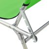 vidaXL Folding Sun Lounger with Canopy Green Aluminium