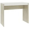 vidaXL Desk | White | Engineered Wood | Medium | Sleek | Desk | Rectangular