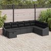 vidaXL Garden Sofa Set 8 pcs Black 55 x 62 x 69 cm Poly rattan