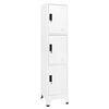 vidaXL Locker Cabinet White 38x45x180 cm Steel