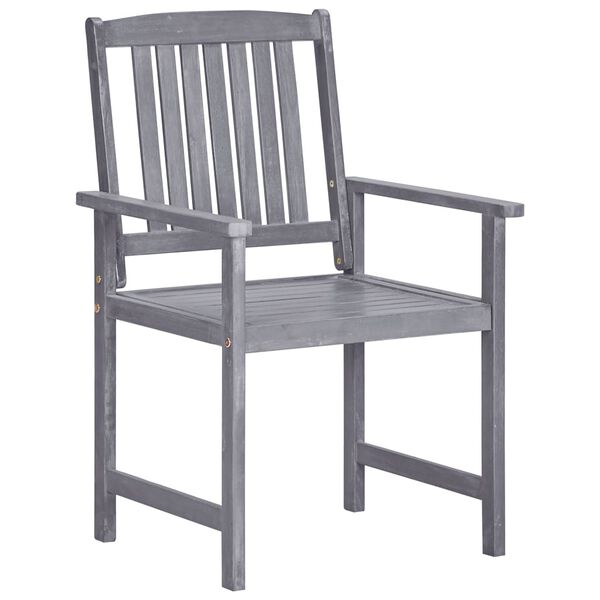 vidaXL Garden Chairs 4 pcs Solid Acacia Wood Grey