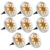 vidaXL Solar Ground Light | Set of 8 | Warm white, Silver | PP | Compact
