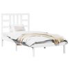 vidaXL Bed Frame without Mattress White 90x190 cm Single Solid Wood