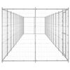 vidaXL Outdoor Dog Kennel Galvanised Steel 26.62 m&sup2;