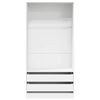 vidaXL Wardrobe White 100x50x200 cm Engineered Wood