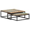 vidaXL Coffee Table | Set of 2 | Multicolour | Reclaimed Wood | Small