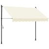 vidaXL Retractable Awning Cream 250x150 cm Fabric and Steel
