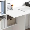 vidaXL Desk with Shelf White 131.5 x 50 x 106.5 cm Engineered Wood