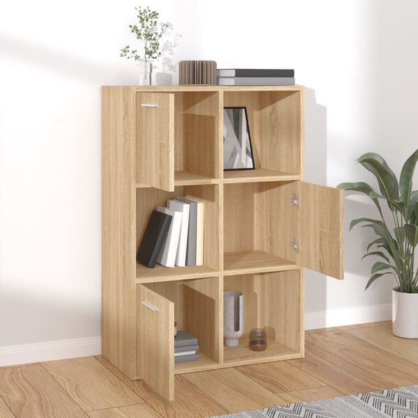 vidaXL Storage Cabinet Sonoma Oak 60x29.5x90 cm Engineered Wood