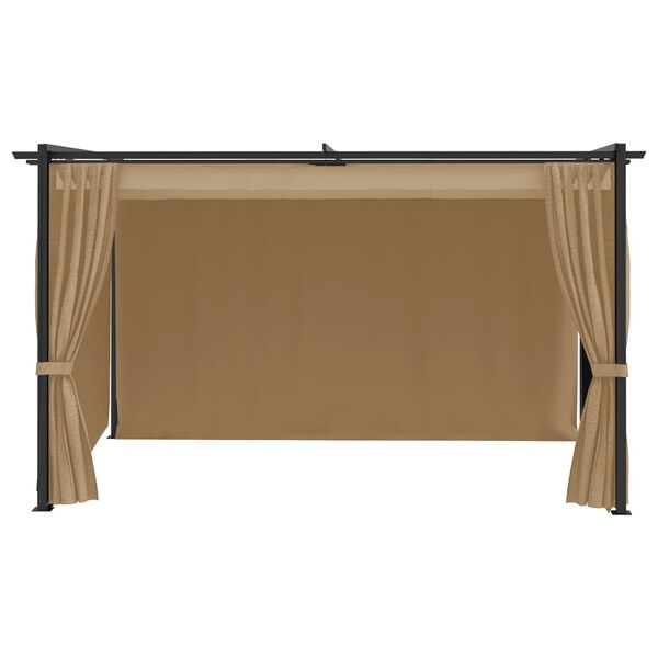 vidaXL Gazebo 4x3 m Taupe