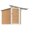 vidaXL Garden Shed Brown 270x130x208.5 cm Galvanised Steel